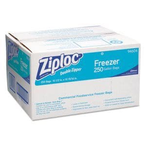 Ziploc 1 Gallon Double Zipper Freezer Bags, 250 Bags 